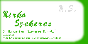 mirko szekeres business card